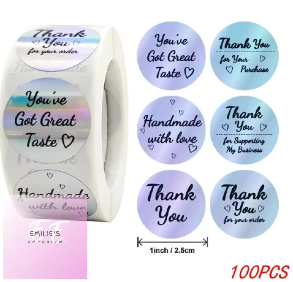 100 Thank You Stickers