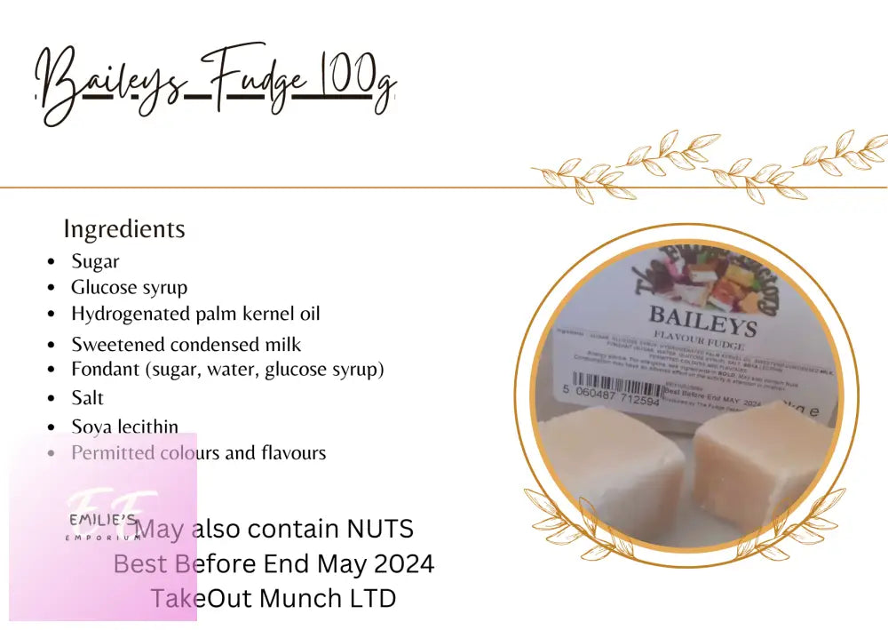 Baileys Fudge 100G