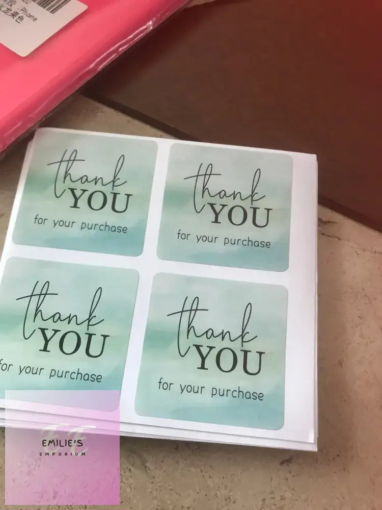 100Pcs 4Cm*4Cm Thank You - Stickers/D