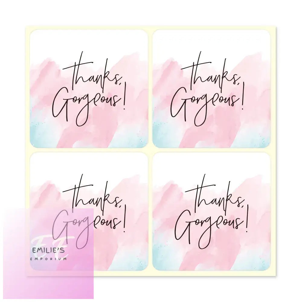 100Pcs 4Cm*4Cm Thank You - Stickers/D A