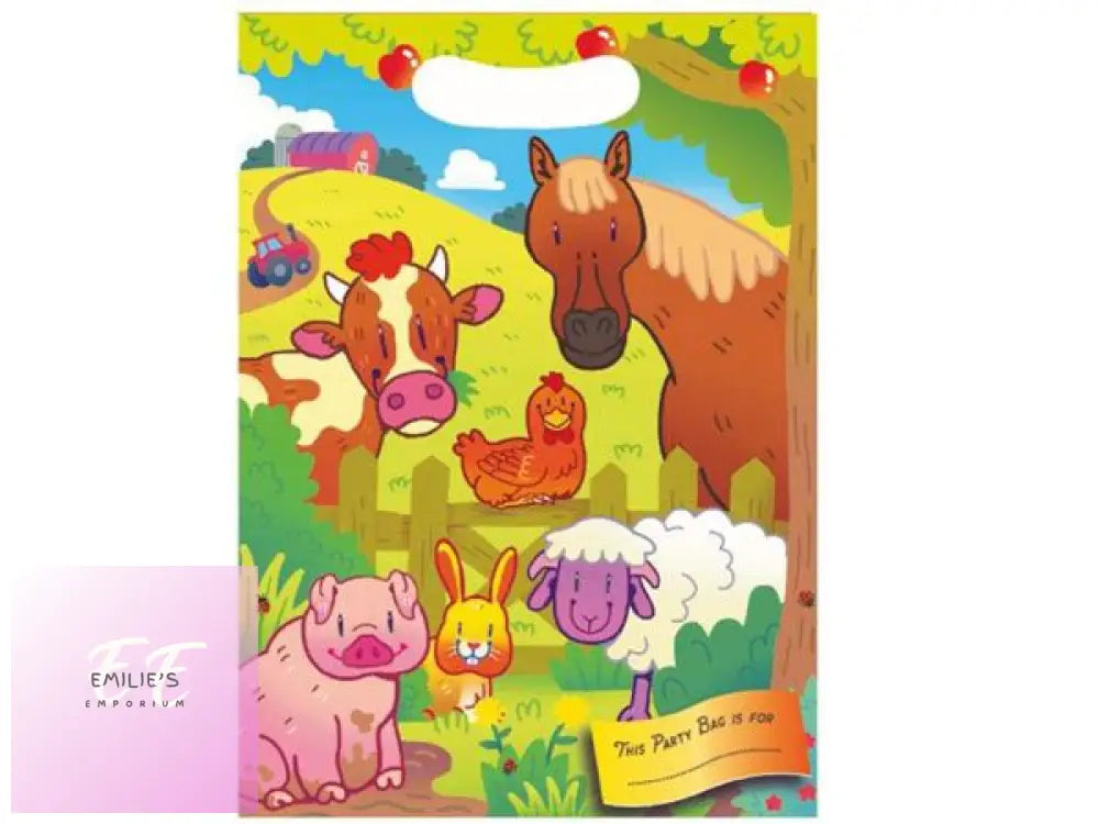 100Pk Farm Birthday Party Loot Bags