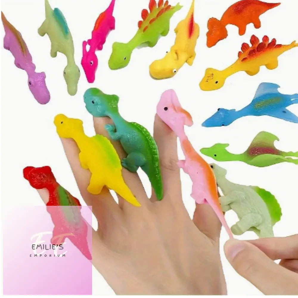 10Pc Slingshot Dinosaur Finger Toys