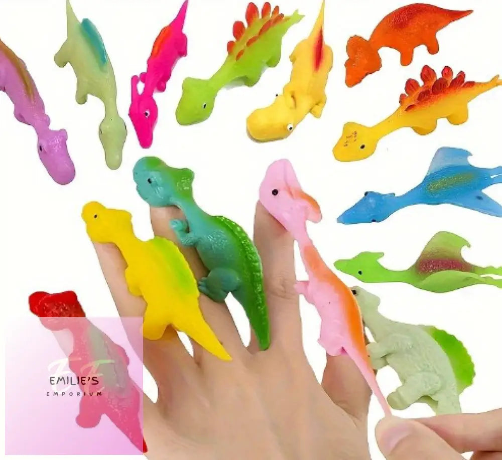 10Pc Slingshot Dinosaur Finger Toys