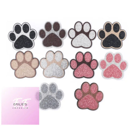 10Pcs Dog Paw Print Diamond Art Coasters