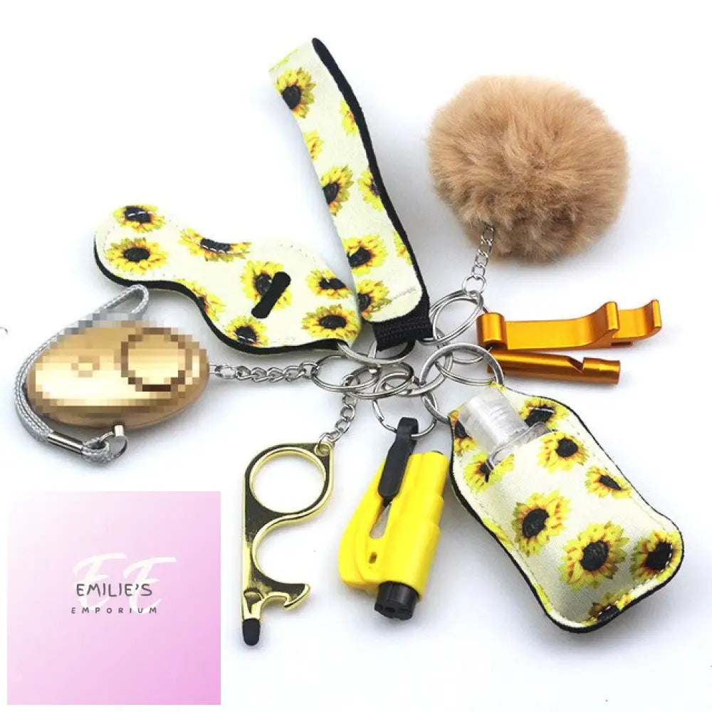 10Pcs Self-Defence Keychain Set 10Pcs As Inphoto / 22