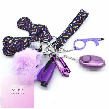 10Pcs Self-Defence Keychain Set 10Pcs As Inphoto / 35