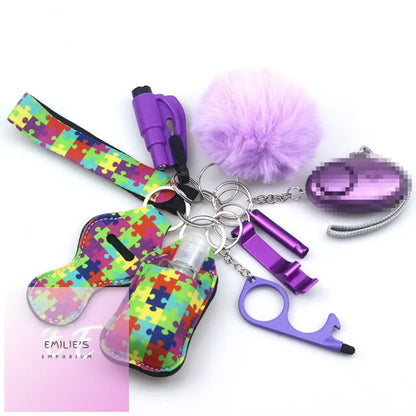 10Pcs Self-Defence Keychain Set 10Pcs As Inphoto / 6