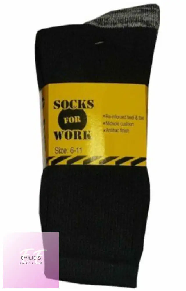 12 Pairs ( 4X 3 Pairs) Work Socks