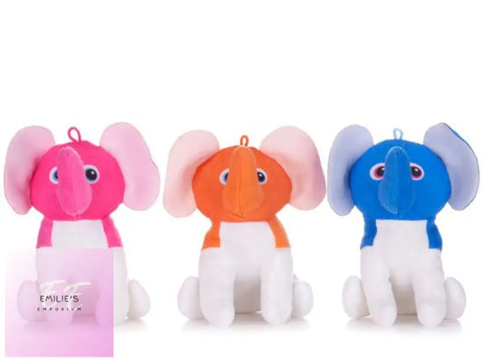 12X Assorted Coloured Elephants - Approx 16Cm
