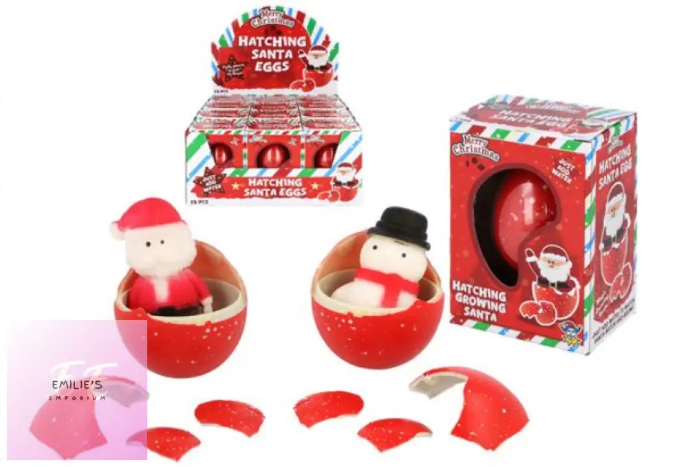 12X Merry Christmas Hatching Santa Eggs