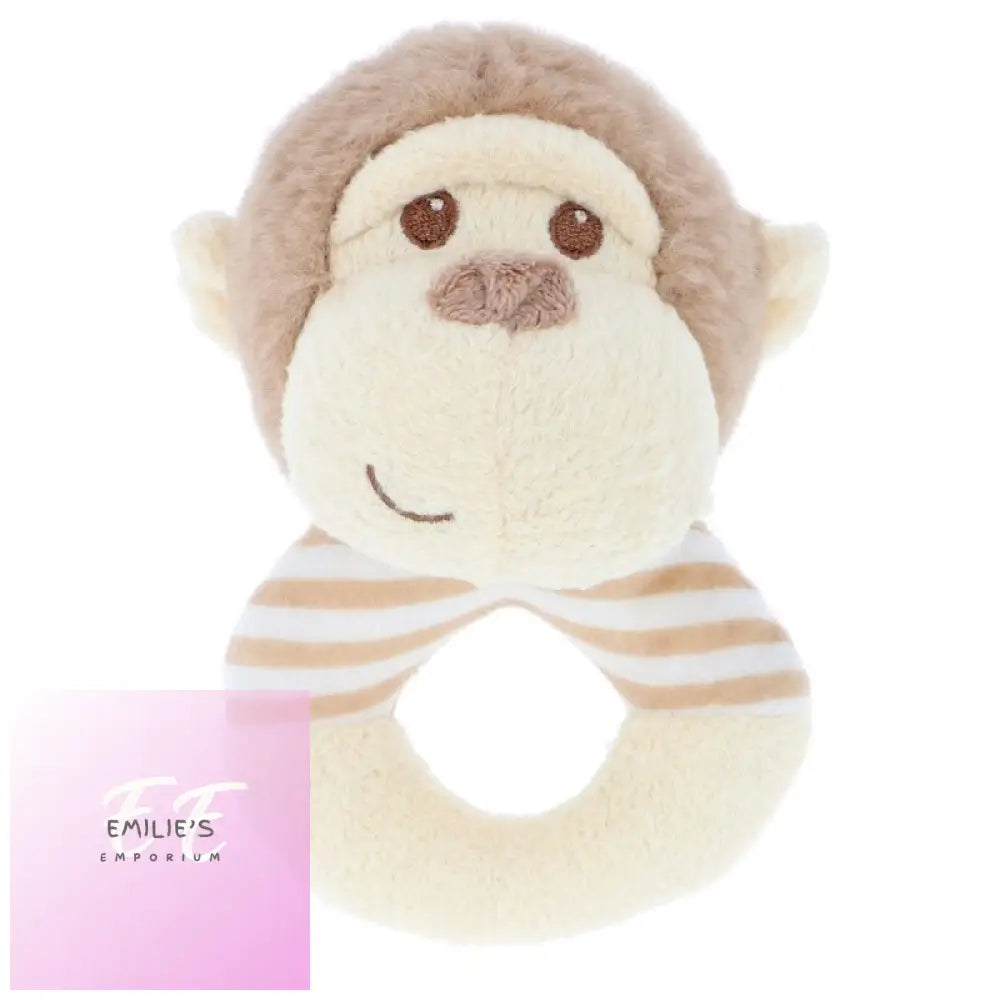 14Cm Keeleco Marcel Monkey Ring Rattle (100% Recycled)