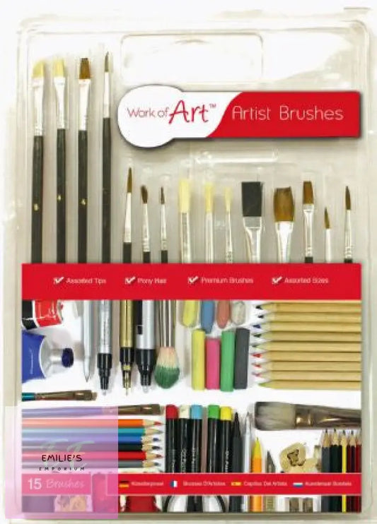 15Pc Artist Brushes