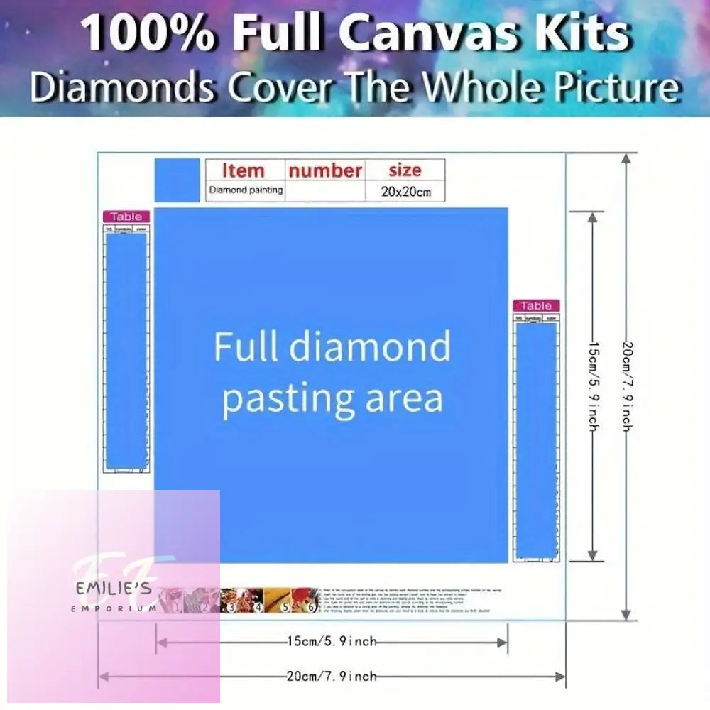20*20Cm/7.9Inx7.9In Diy 5D Diamond Art - Colourful Tiger