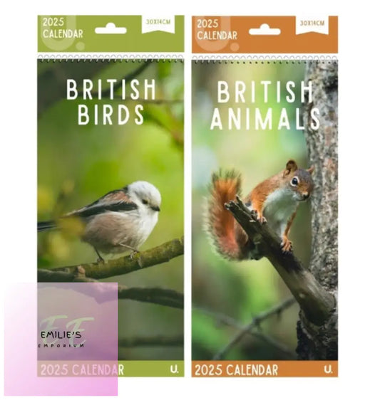 2025 Slim Postal Calendar- British Animals & Birds