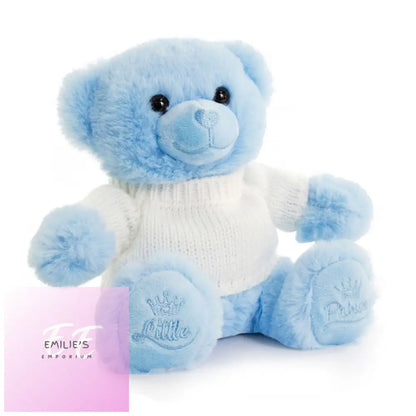 20Cm Blue Teddy Bear W/Sweater