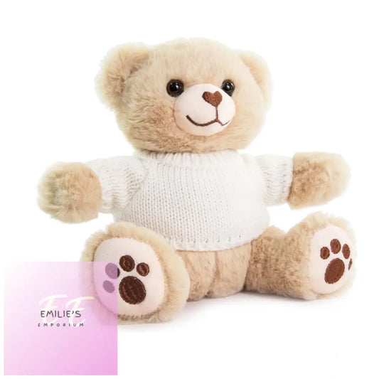 20Cm Brown Teddy Bear W/Sweater