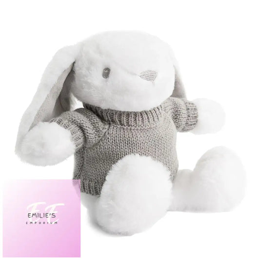 20Cm White Rabbit W/Sweater