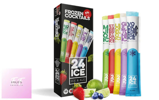 24 Ice Frozen Vodka Cocktail Pops Mix Pack Of 5