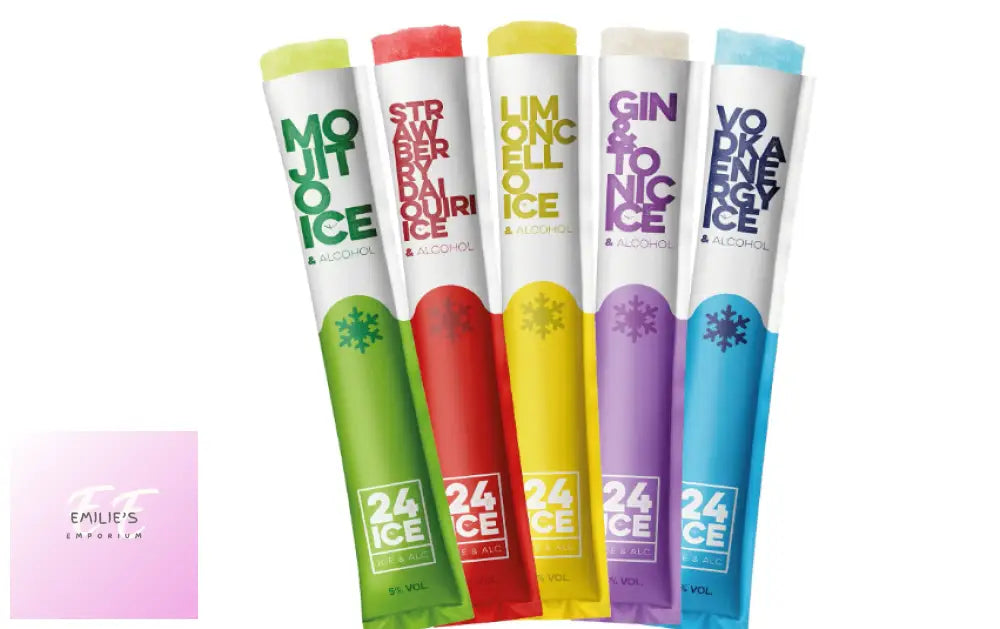 24 Ice Frozen Vodka Cocktail Pops Mix Pack Of 5