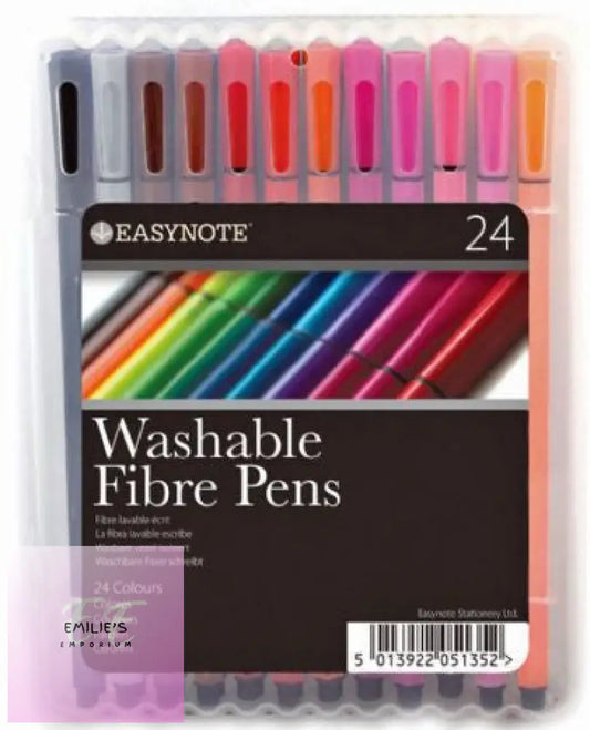 24Pk Washable Fibre Pens