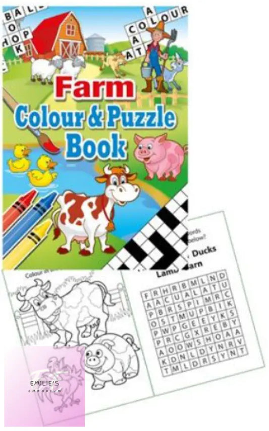 24X Farm A6 Colouring And Puzzle Book