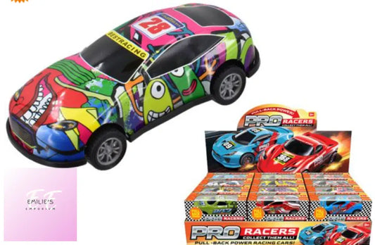 24X Pro Racer Pull Back Power Racing Cars In Counter Display