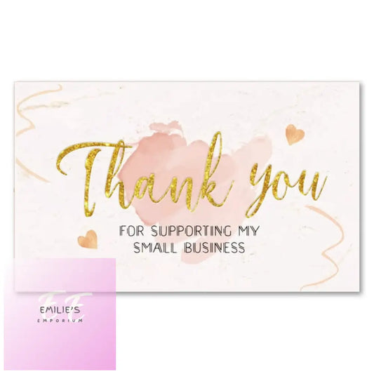 30Pcs Thank You For Supporting My Small Business Card - 5.4*9Cm