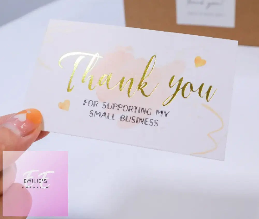 30Pcs Thank You For Supporting My Small Business Card - 5.4*9Cm