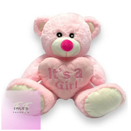 38Cm Pink Bear With Heart