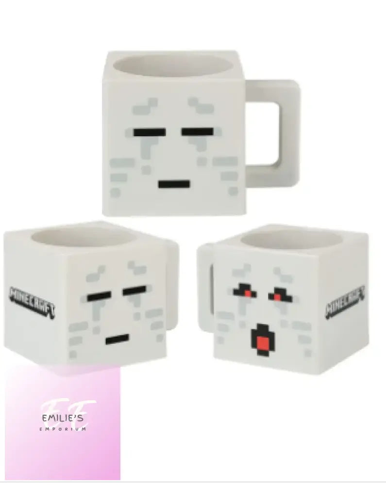 3D Minecraft Mugs- Choices White