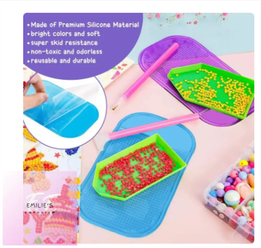 3Pc Anti Slip Tools Stickly Mat For Diamond Art