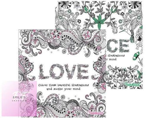 48 X Squiggle Advanced Relaxing Colouring Book - Peace & Love Designs