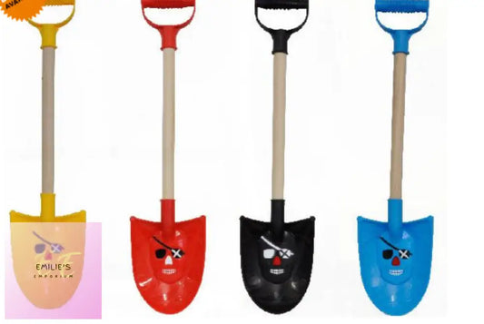 49Cm Pirate Beach Spade Wooden Handle Assorted Picked At Random X30