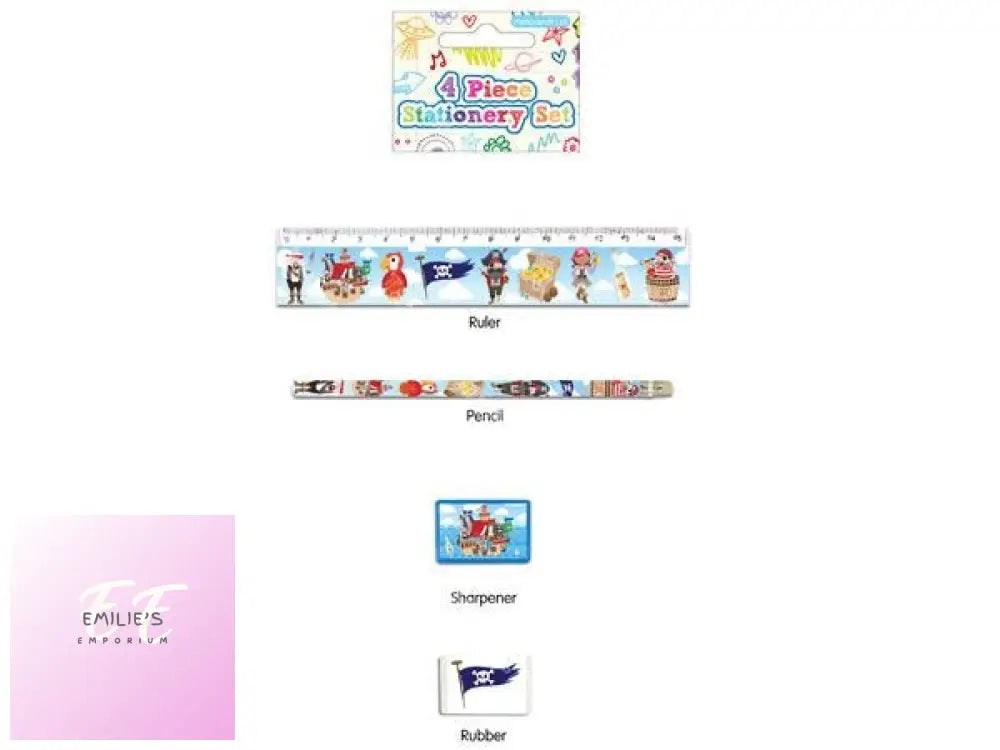 4Pce Pirate Stationery Set