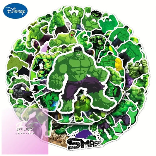 50-Piece Disney Marvel Hulk Waterproof Stickers