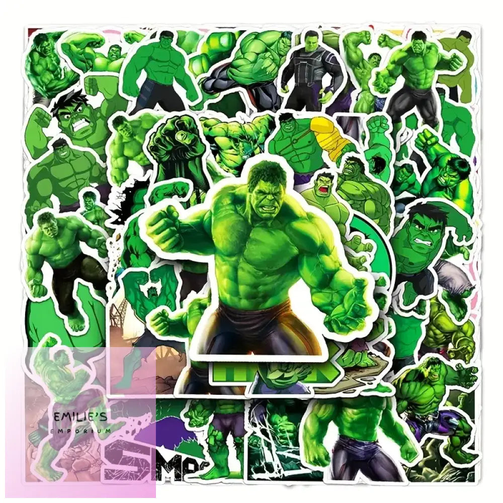 50-Piece Disney Marvel Hulk Waterproof Stickers