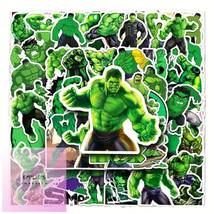 50-Piece Disney Marvel Hulk Waterproof Stickers