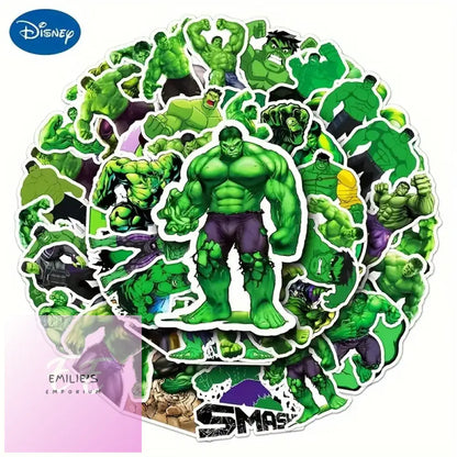 50-Piece Disney Marvel Hulk Waterproof Stickers