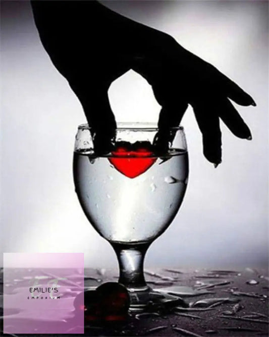5D Diamond Art Heart Hand & Glass
