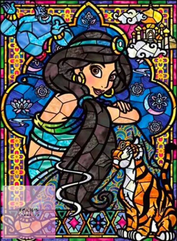 5D Diamond Art Jasmine Stained Glass