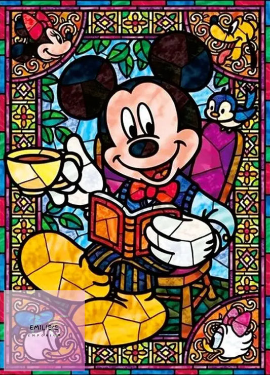 5D Diamond Art Mickey Mouse Stained Glass