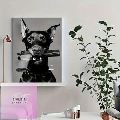 5D Diamond Art Painting Kit - Dog With Gun
