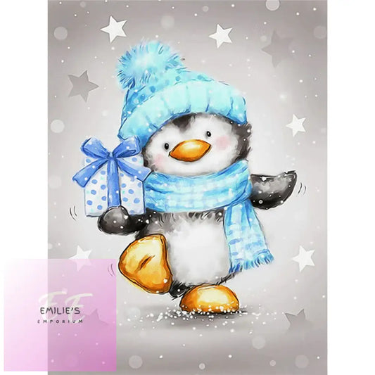 5D Diamond Art Penguin With Polka Dot Gift