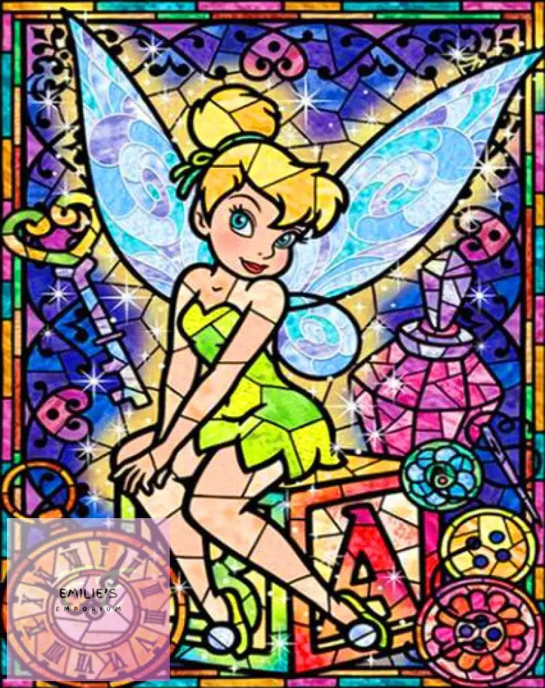 5D Diamond Art Tinkerbelle Stained Glass