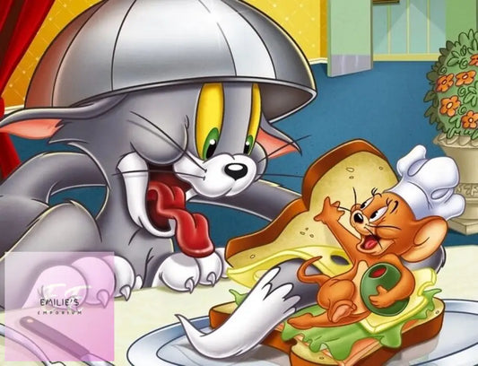 5D Diamond Art Tom & Jerry Mouse Sandwich