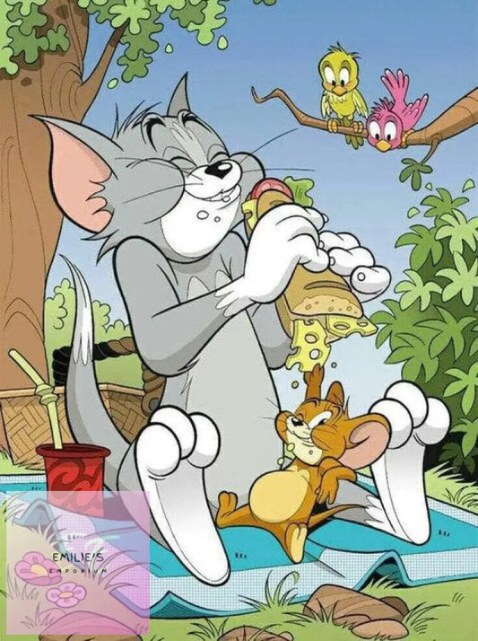 5D Diamond Art Tom & Jerry Picnic