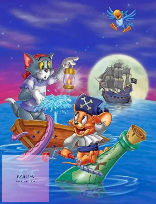 5D Diamond Art Tom & Jerry Pirates