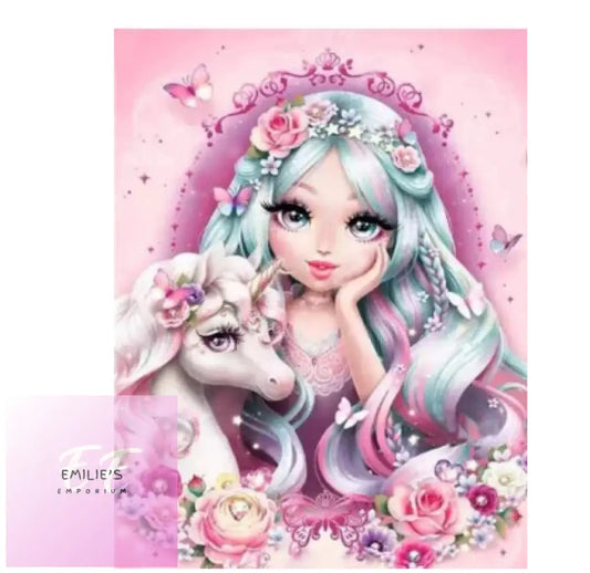 5D Diamond Art Unicorn & Girl