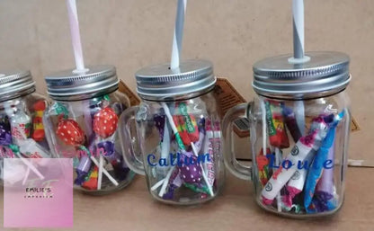 Personalised Name Mason Jar - With Glitter