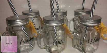 Personalised Name Mason Jar - With Glitter